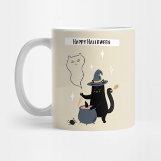 Happy Halloween Witch Cat Mug